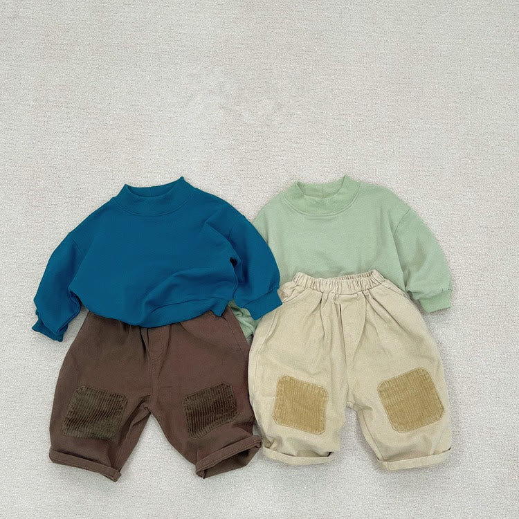 Toddler Solid Color Casual Sweatshirt