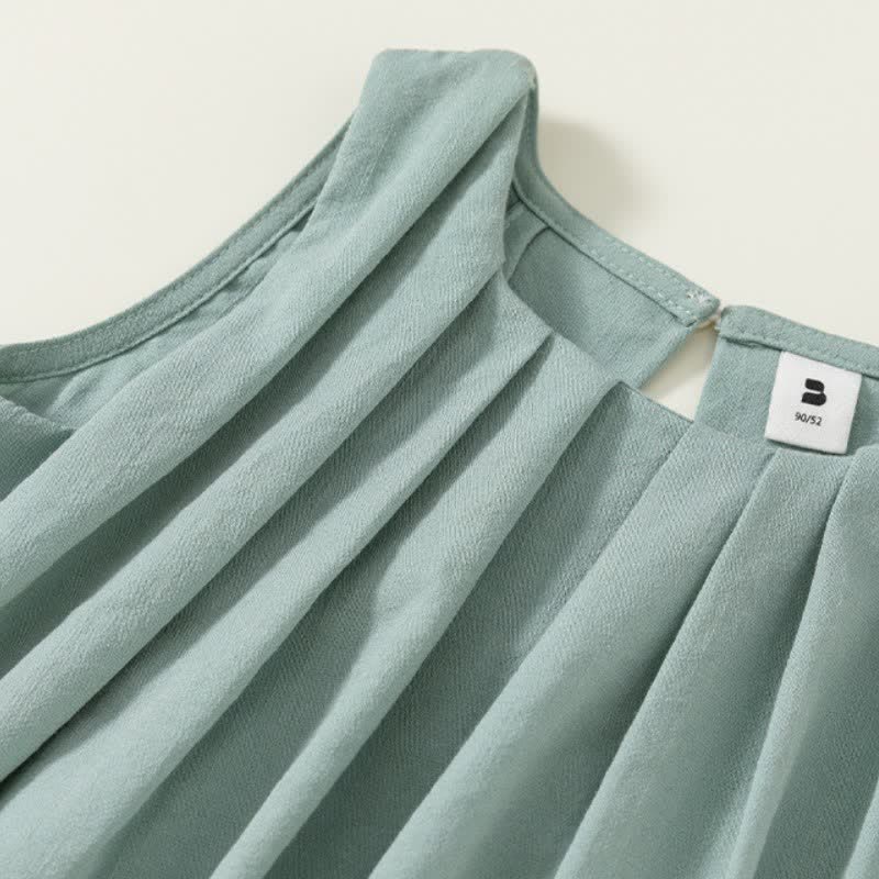 Toddler Girl Solid Color A Line Loose Dress