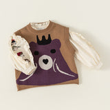 Toddler Girl Bear Sweet Vest Shirt Skirts