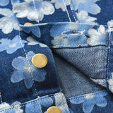 Baby Toddler Flower Denim Jacket and Pants Set