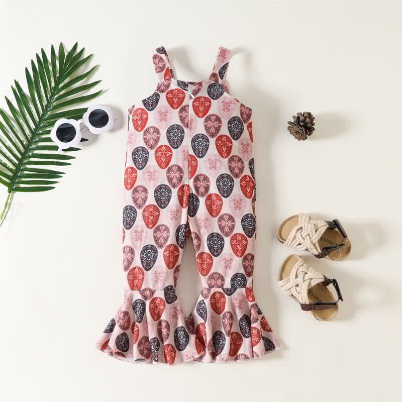 Toddler Girls Easter Flared Jumpsuit