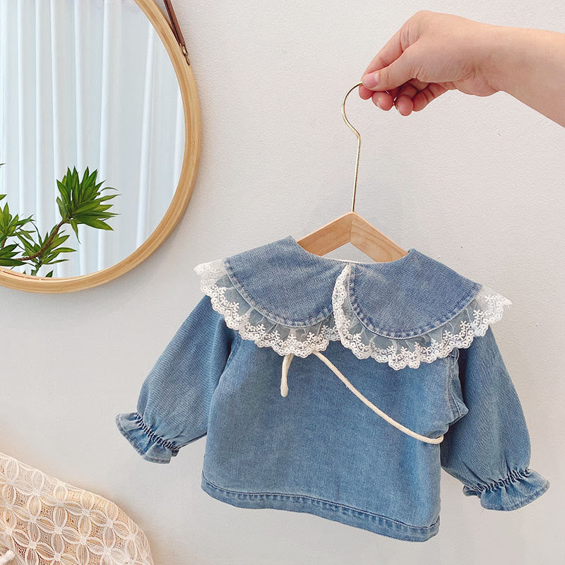 Toddler Girl Strawberry Denim Jacket