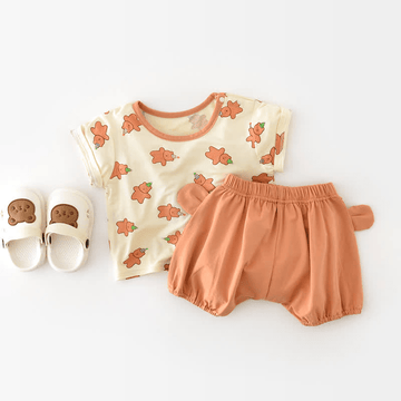 Baby Bear Crew Neck Tee and Shorts Set