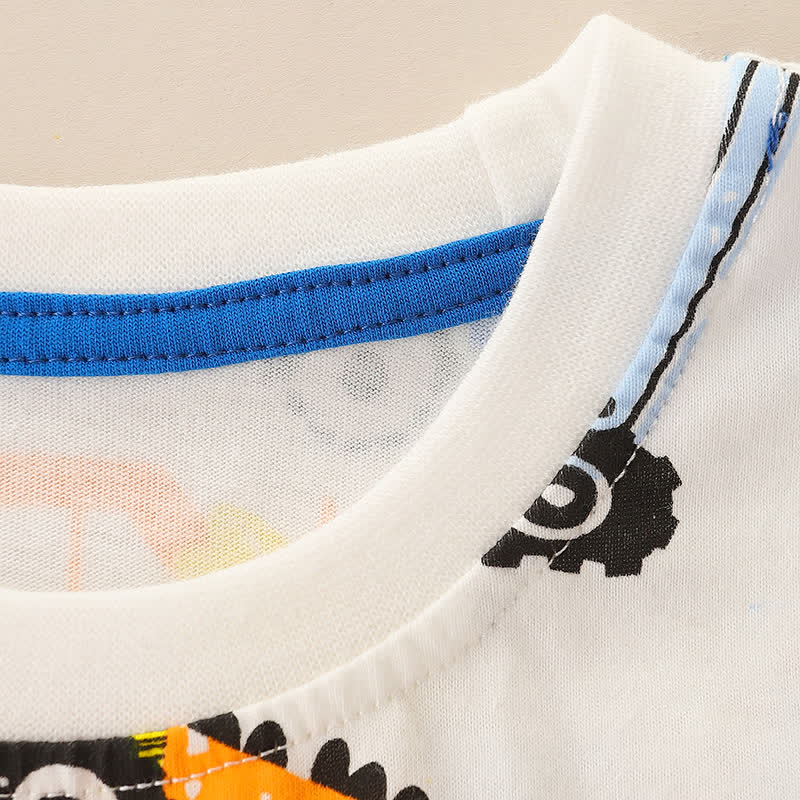 Toddler Boy Dino Cars Tee and Shorts Set