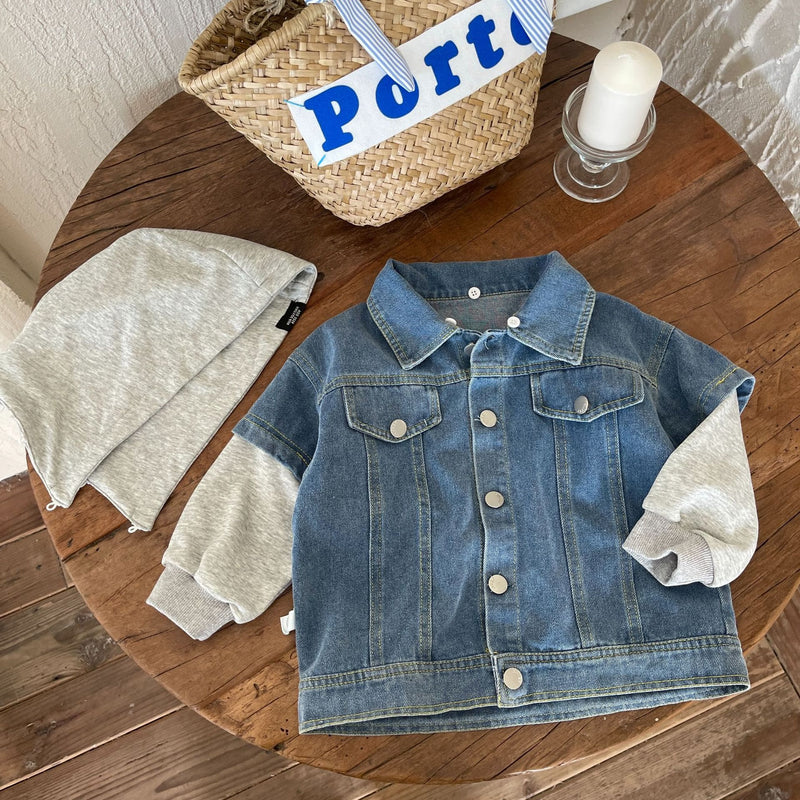 Toddler Denim Hooded Blue Jacket