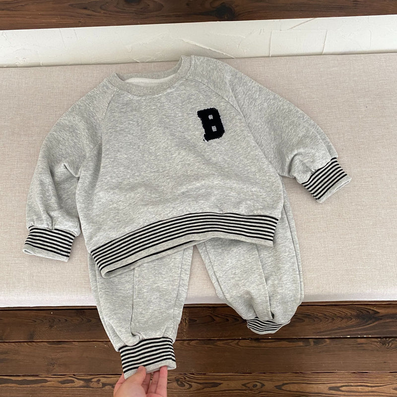 B Toddler Striped Sweatsuit 2 Pieces Set