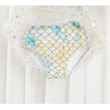 Toddler Girl Lace Fish Scales Swimsuit One Piece