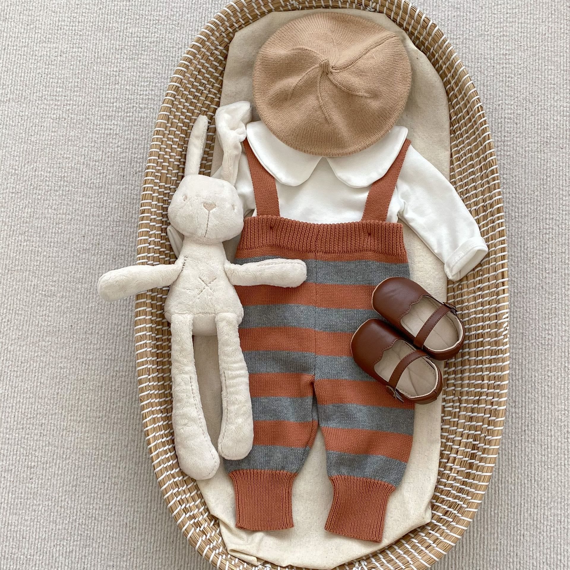 Baby Collar Striped 2 Pieces Set