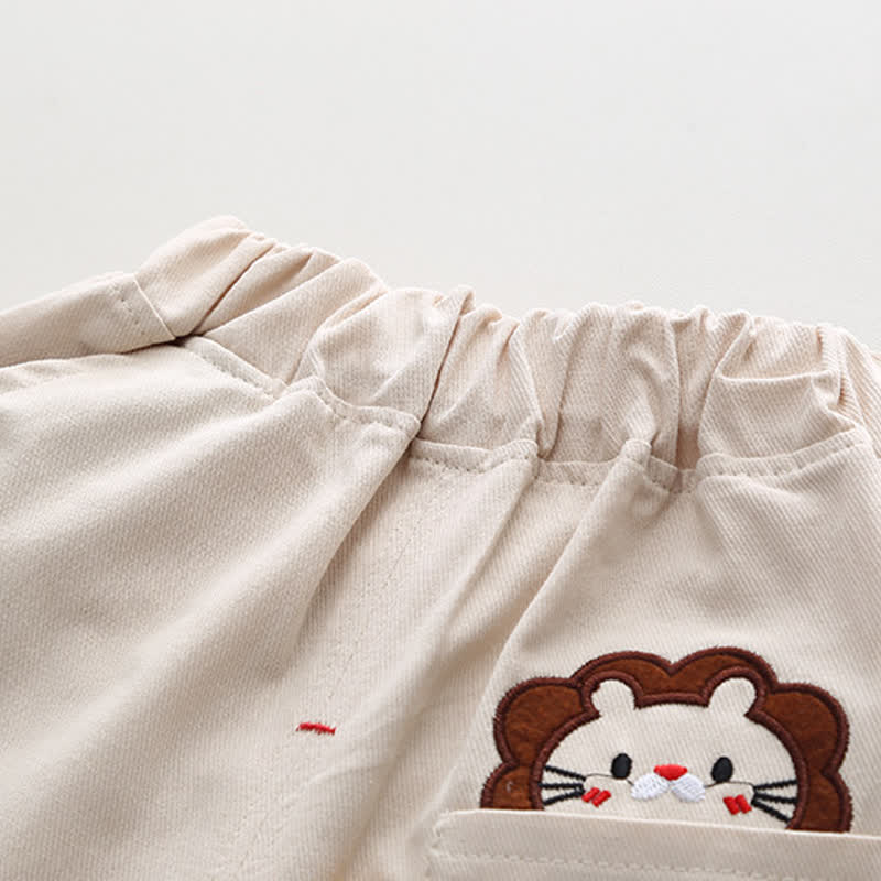 HELLO Baby Toddler Lion Shirt and Pants Set