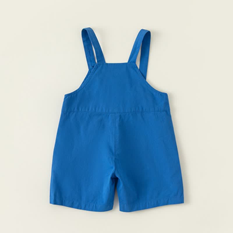 Toddler Girl Smiley Casual Suspender Shorts