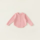 Toddler Solid Color Button Sweatshirt