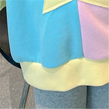 Toddler Girl Macaron Color Star Sweet Hoodie
