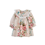 Toddler Girl Flower Flounced Collar Dress