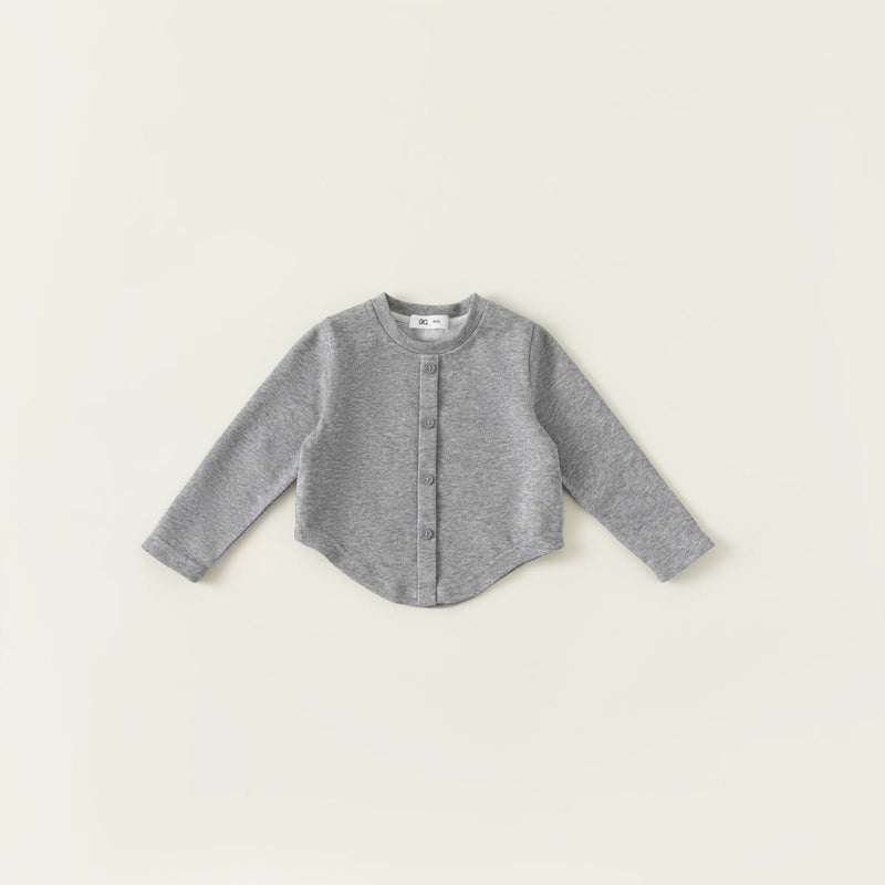 Toddler Solid Color Button Sweatshirt
