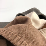 Toddler Solid Color Hooded Knitted PocketSweater