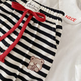 Toddler Embroidered Bear Casual Jogger Pants