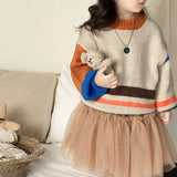 Toddler Girl Striped Knitted Sweet Sweater