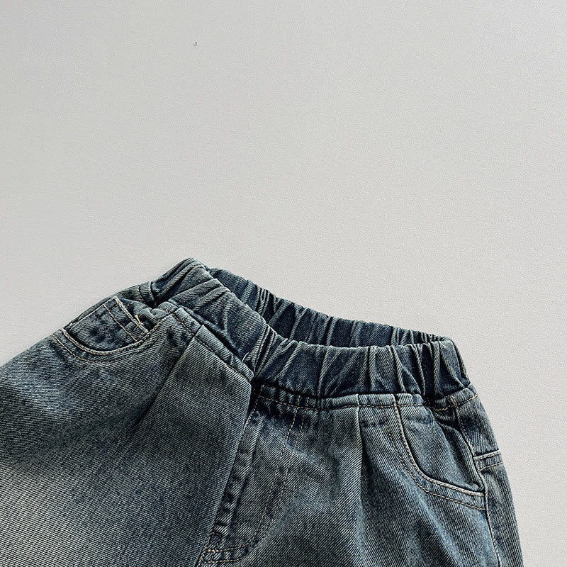 Toddler Denim Retro Casual Pants