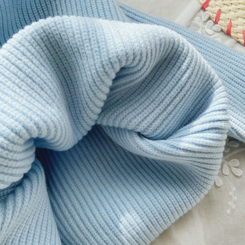 Toddler Solid Color Thin Ribbed Sweater