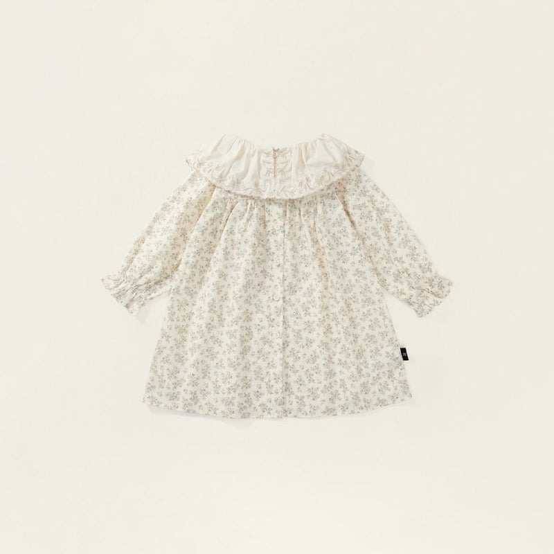 Toddler Girl Lace Lapels Retro Style Flower Dress