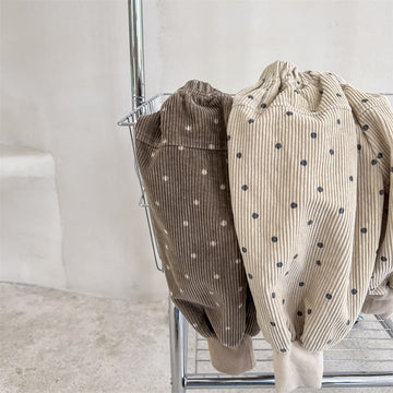 Toddler Corduroy Polka Dot Pants
