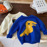 Toddler Cartoon Dinosaur Jacquard Knitted Sweater