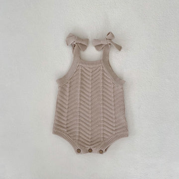 Baby Wavy Grain Sleeveless Bodysuit
