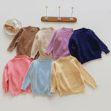 Toddler Solid Color Thin Ribbed Sweater
