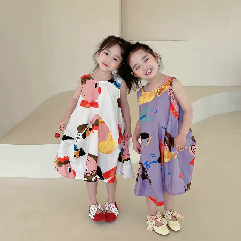 HI Toddler Girl Graffiti A Line Dress