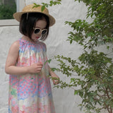 Toddler Girl Flower Painting Sling Dress