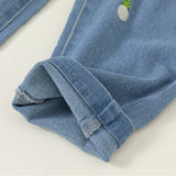 Toddler Girl Cherry Pineapple Denim PantsCherry