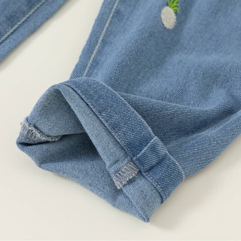 Toddler Girl Cherry Pineapple Denim PantsCherry