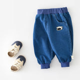 Baby Denim Cartoon Dog Casual Pants