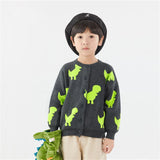 Toddler Knitted Cartoon Dinosaur Cardigan