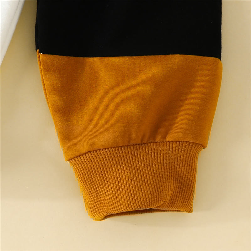 Baby Design Color Block Sweatsuit 2 Pieces Set