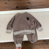 B Toddler Striped Sweatsuit 2 Pieces Set