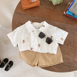 Baby Toddler Embroidered Bear Set