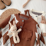 Toddler Diamond Pocket Bunny Color Block Cardigan