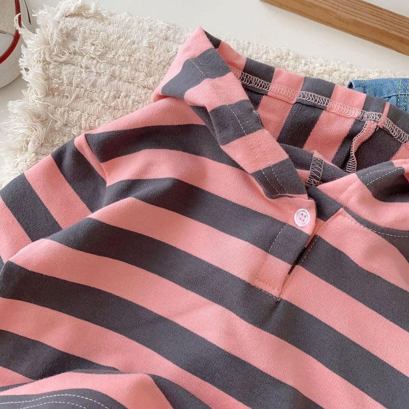 Toddler Girl Striped Hoodie