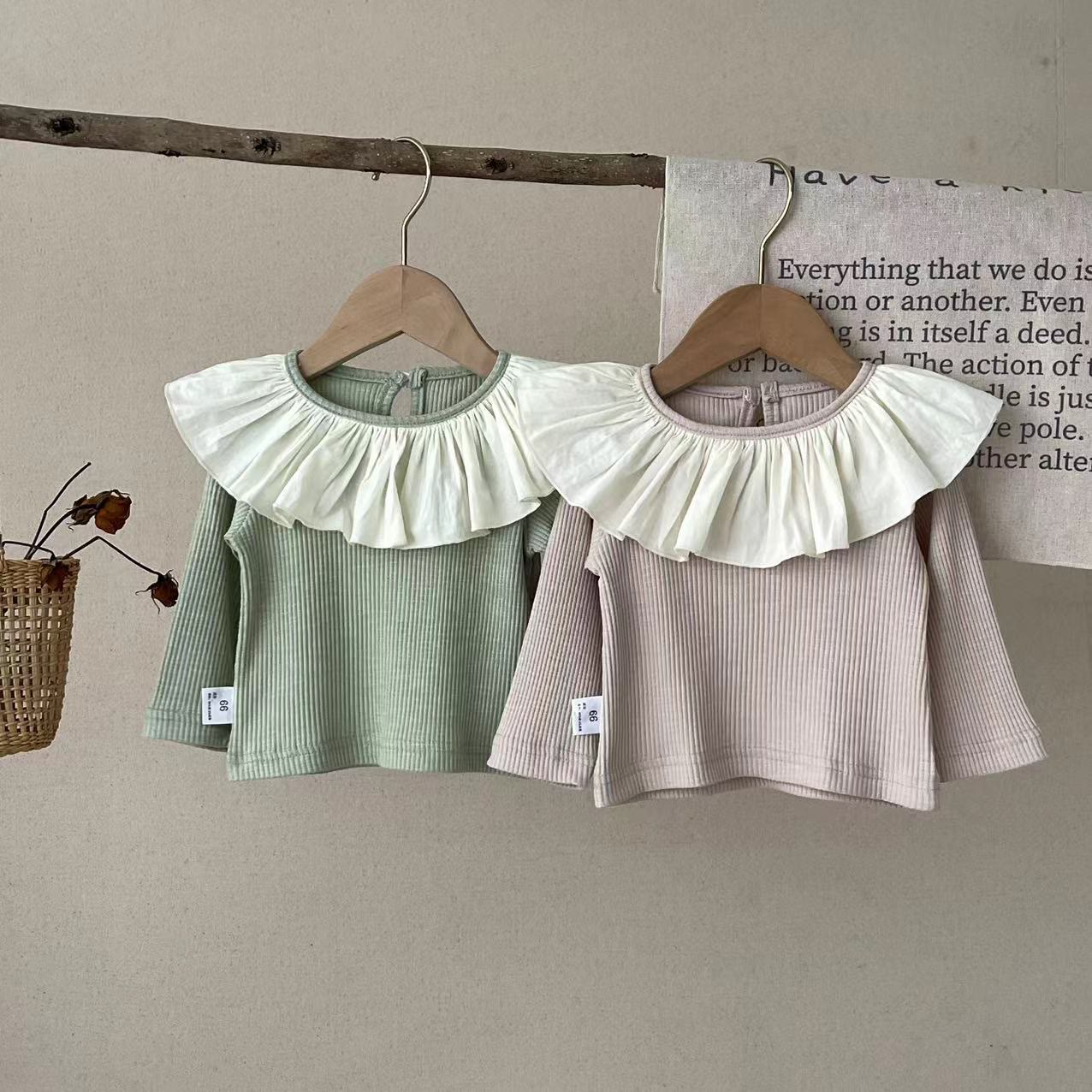 Baby Ruffle Collar Knit Top