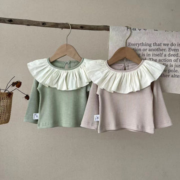 Baby Ruffle Collar Knit Top