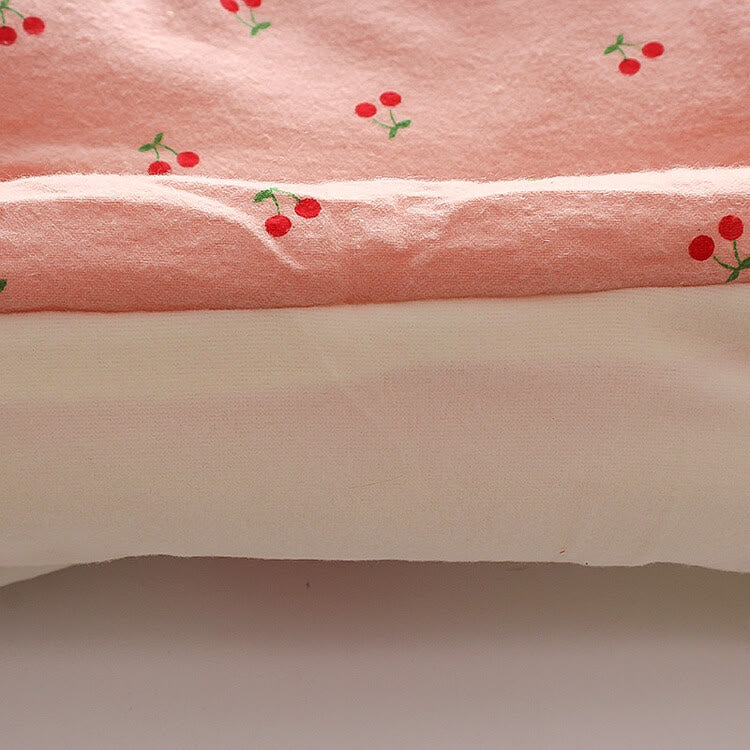 Toddler Cherry Bunny Fleece Lined Coat with Bag