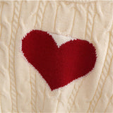 Toddler Heart Knitted Loose Thick Sweater