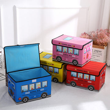 Toy Storage Canvas with Flip-Top Lid