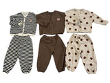Toddler Bear Striped Cardigan 2 Pieces Set
