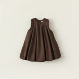 Toddler Girl Solid Color A Line Dress