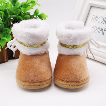 Baby Fleece Bow Pre-walker Snow Boot