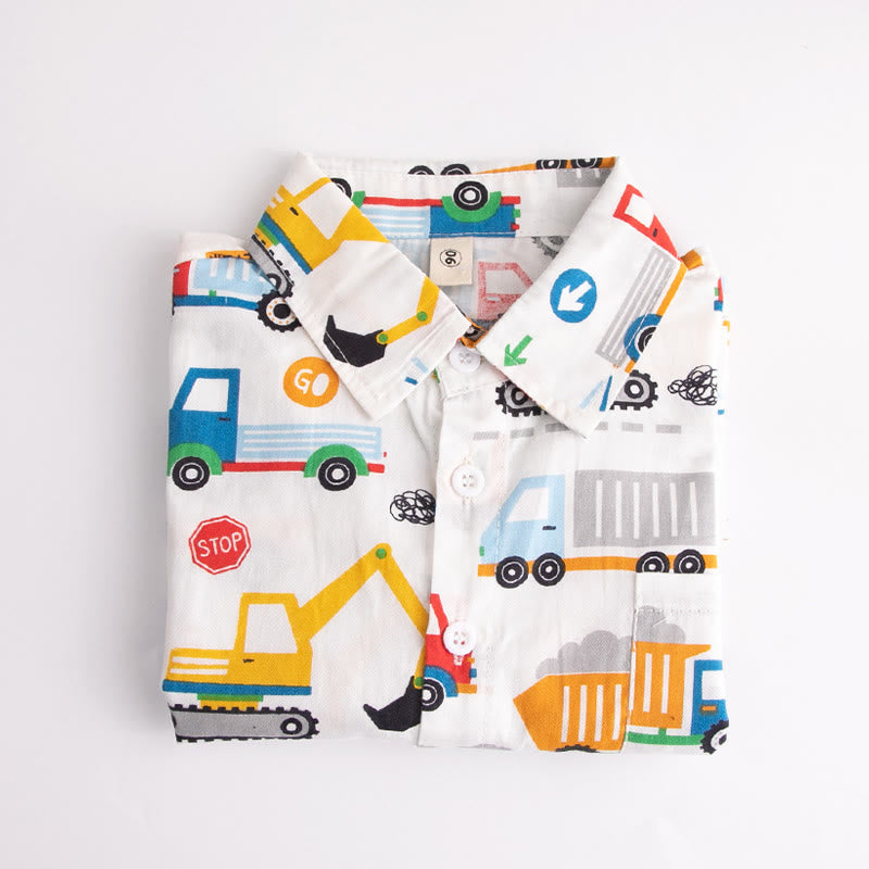 Toddler Boy Crane Truck Shirt