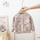 Toddler Color Block Heart Cardigan