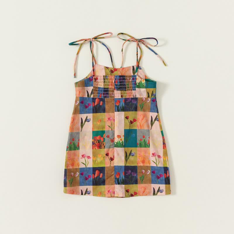 Toddler Girl Tulip Plaid Sling Dress